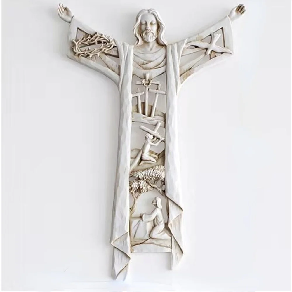 Jesus Cross Resin Crafts Ornaments Simple High-end Sense of Study Living Room Desktop Miniature Ornaments Decorations Gift
Jesus Cross Resin Crafts Ornaments Simple High-end Sense of Study Living Room Desktop Miniature Ornaments Decorations Gift
