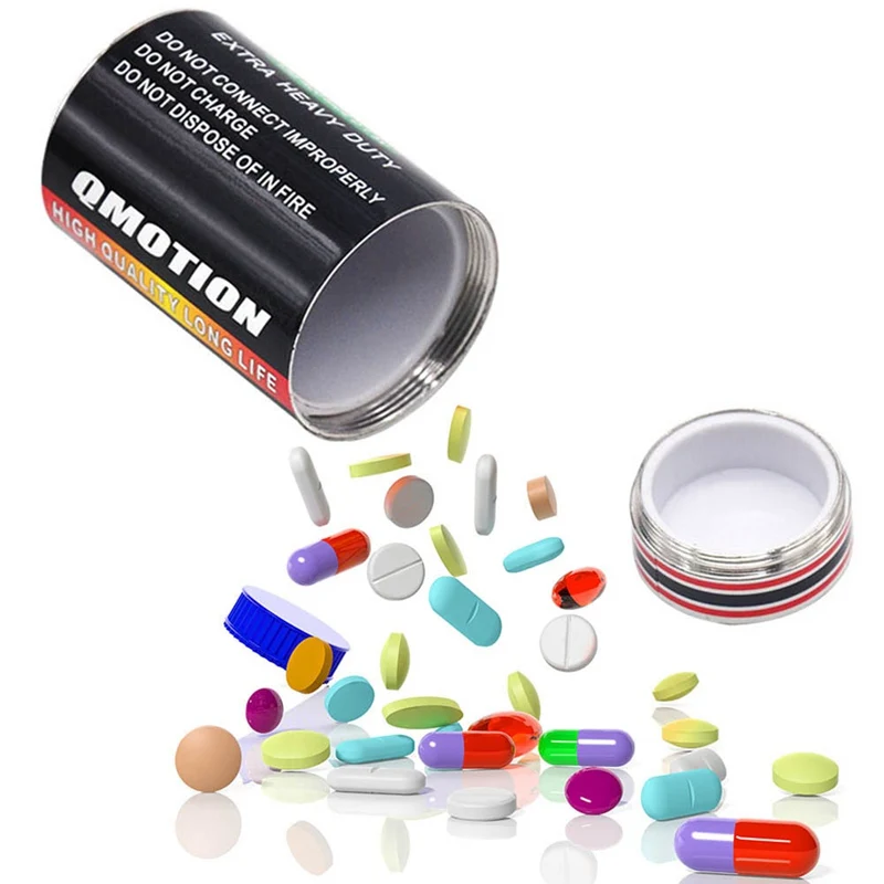 Battery Shaped Secret Stash Safe Money Pill Hidden Container Screw Box Case | Красота и здоровье