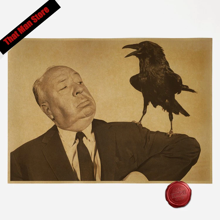 New Alfred Hitchcock film master film director kraft paper poster decorative painting Cafe photo frame wall
New Alfred Hitchcock film master film director kraft paper poster decorative painting Cafe photo frame wall