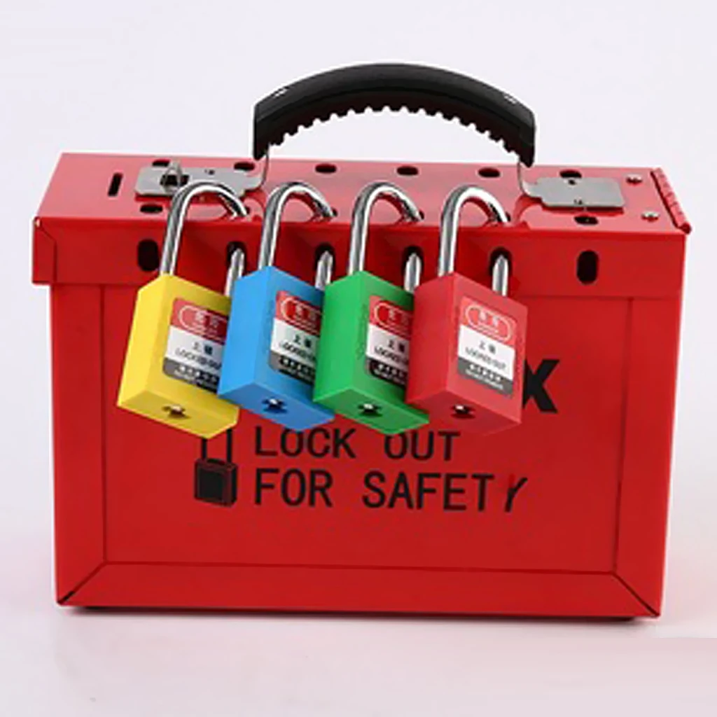 Lockout Tagout Lock Box, Latch Tight Portable Group Lock Box for Up to 12 Padlocks
Lockout Tagout Lock Box, Latch Tight Portable Group Lock Box for Up to 12 Padlocks
