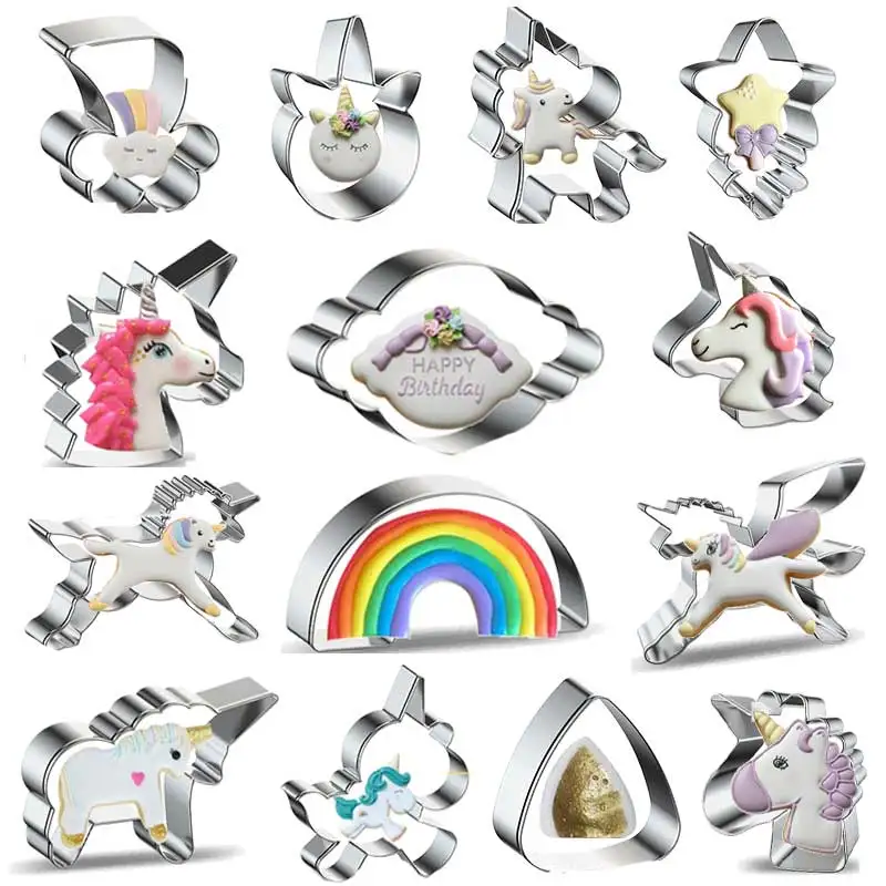 1 PCS Cookie CutterUnicorn Shape Rainbow Magic Wand Patisserie Outils Accessoires Baking Cake Dessert Fruit Cutting Die Tools
1 PCS Cookie CutterUnicorn Shape Rainbow Magic Wand Patisserie Outils Accessoires Baking Cake Dessert Fruit Cutting Die Tools