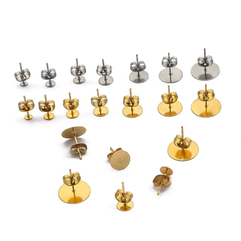 20/100pcs Mix Size Stainless Steel Gold/Rhodium Color Flat Pins With Earring Plug Findings Back For DIY Earring Jewelry Making
20/100pcs Mix Size Stainless Steel Gold/Rhodium Color Flat Pins With Earring Plug Findings Back For DIY Earring Jewelry Making