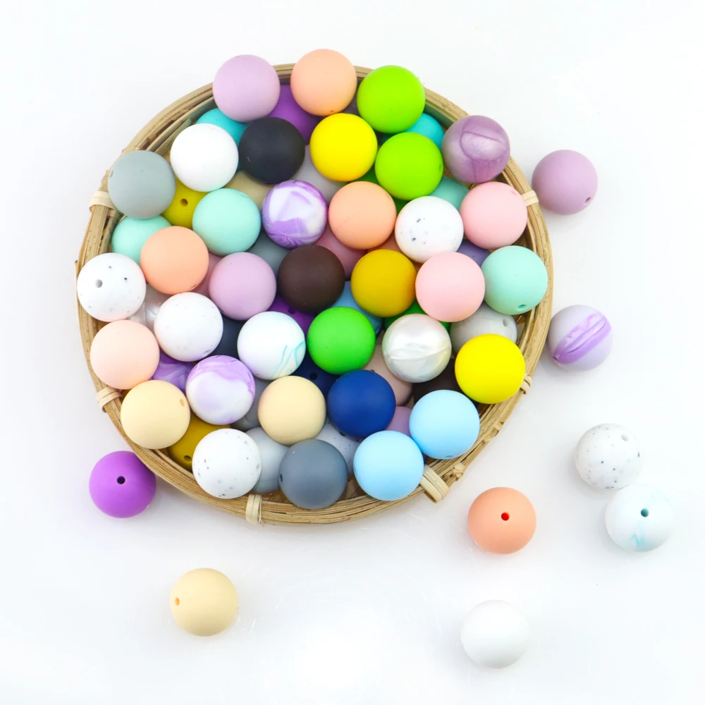 19MM 10pcs Silicone Colorful Beads Feeding Teether BPA/ PVC Free Chewable Handmade Necklace Accessories DIY Baby Teething Toy
19MM 10pcs Silicone Colorful Beads Feeding Teether BPA/ PVC Free Chewable Handmade Necklace Accessories DIY Baby Teething Toy