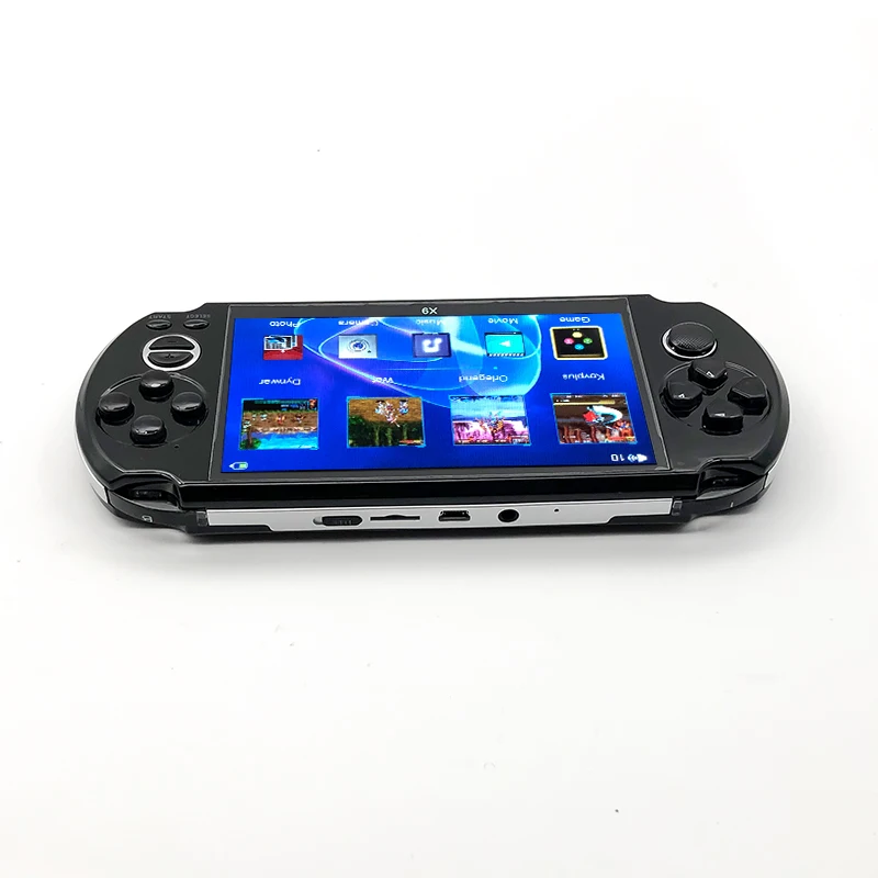 

Портативная игровая консоль X9 Plus в стиле ретро, 5,1 дюйма, IPS-экран, 1000 встроенных классических игр, 8 ГБ, видеоплеер