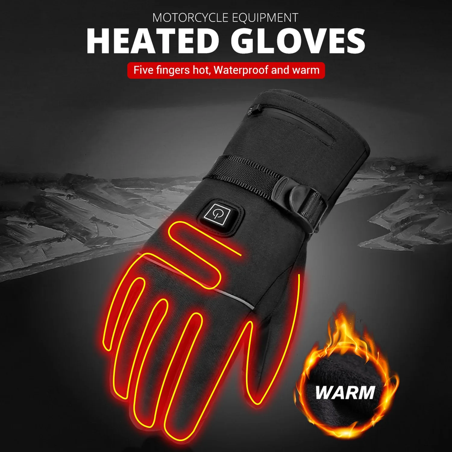 Electric Winter Warm Heating Gloves 3 Level Temperature Heated Ski Gloves for Camping Skiing Snowmobiling Moto Cycling Mitten
Electric Winter Warm Heating Gloves 3 Level Temperature Heated Ski Gloves for Camping Skiing Snowmobiling Moto Cycling Mitten