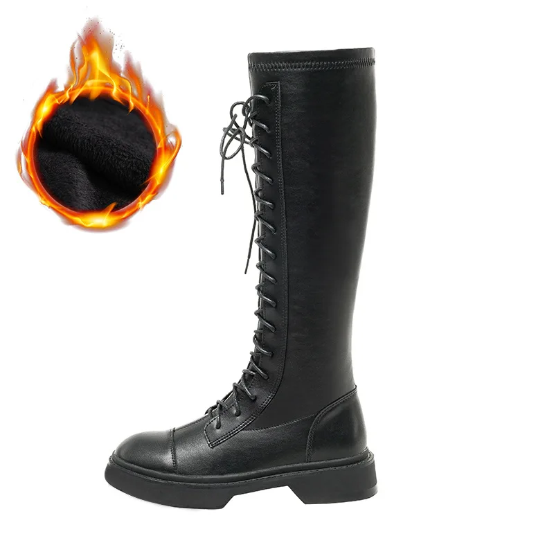 Knight boots women's 2020 new elastic lace boots women's knee high tube thin boots thick soled boots
Knight boots women's 2020 new elastic lace boots women's knee high tube thin boots thick soled boots