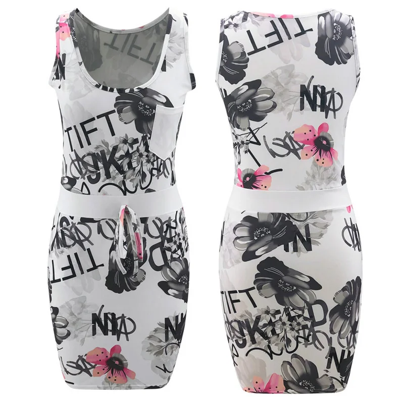 Print Pencil Dress Summer Women Sexy Drawstring Design Pockets Decor Sleeveless O-Neck High Waist Slim Hips Mini Tanks Dress
Print Pencil Dress Summer Women Sexy Drawstring Design Pockets Decor Sleeveless O-Neck High Waist Slim Hips Mini Tanks Dress