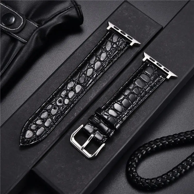 Crocodile Pattern Design Leather Watchband for Apple Watch 6 5 4 3 SE Replace Watch Straps 38mm 40mm 42mm 44mm for iwatch
Crocodile Pattern Design Leather Watchband for Apple Watch 6 5 4 3 SE Replace Watch Straps 38mm 40mm 42mm 44mm for iwatch