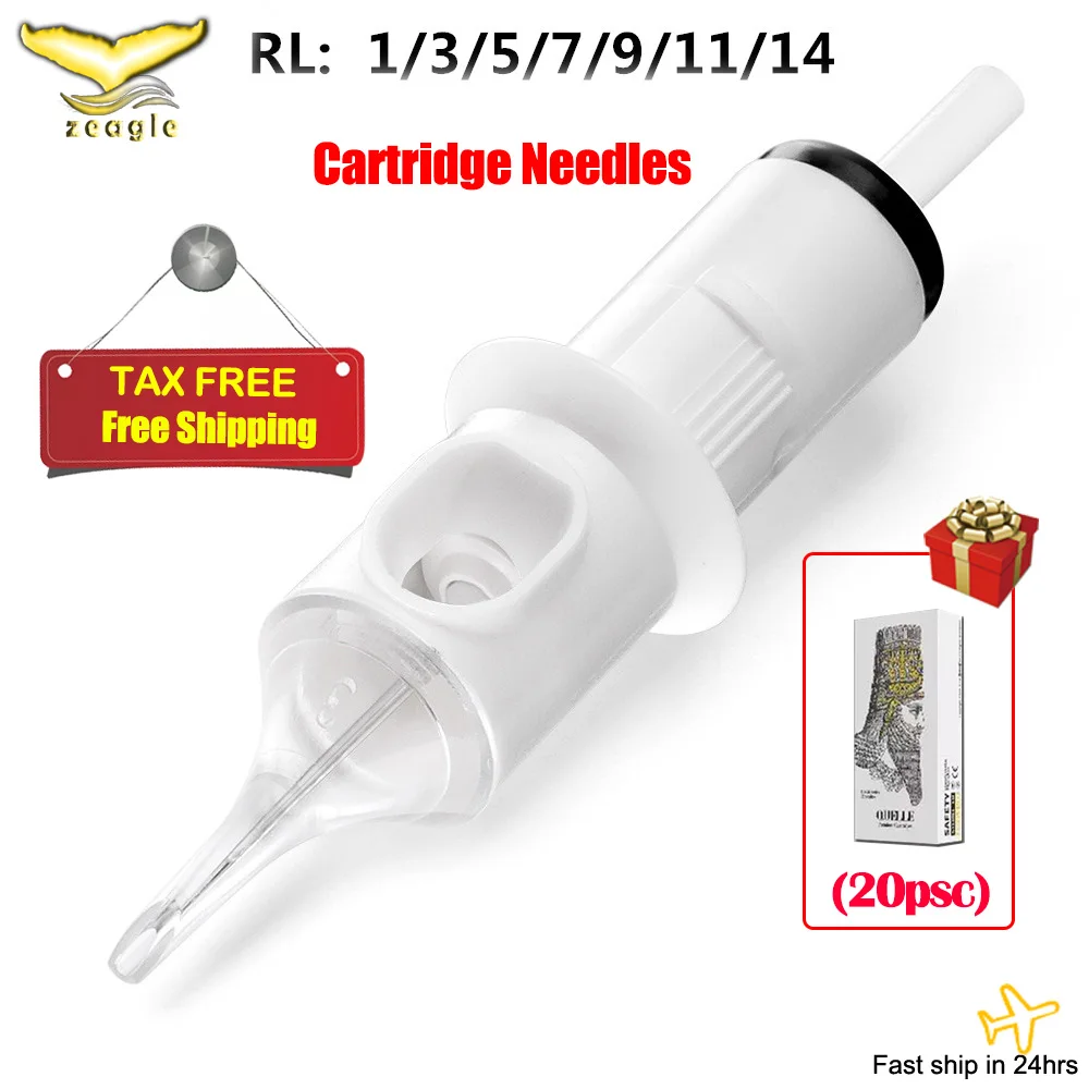 20pcs Tattoo Round Liner Cartridges Needle 0.35MM/0.30MM with different size 1RL/3RL 5RL 7RL 9RL 11RL 14RL Sterilized Via E.O
20pcs Tattoo Round Liner Cartridges Needle 0.35MM/0.30MM with different size 1RL/3RL 5RL 7RL 9RL 11RL 14RL Sterilized Via E.O