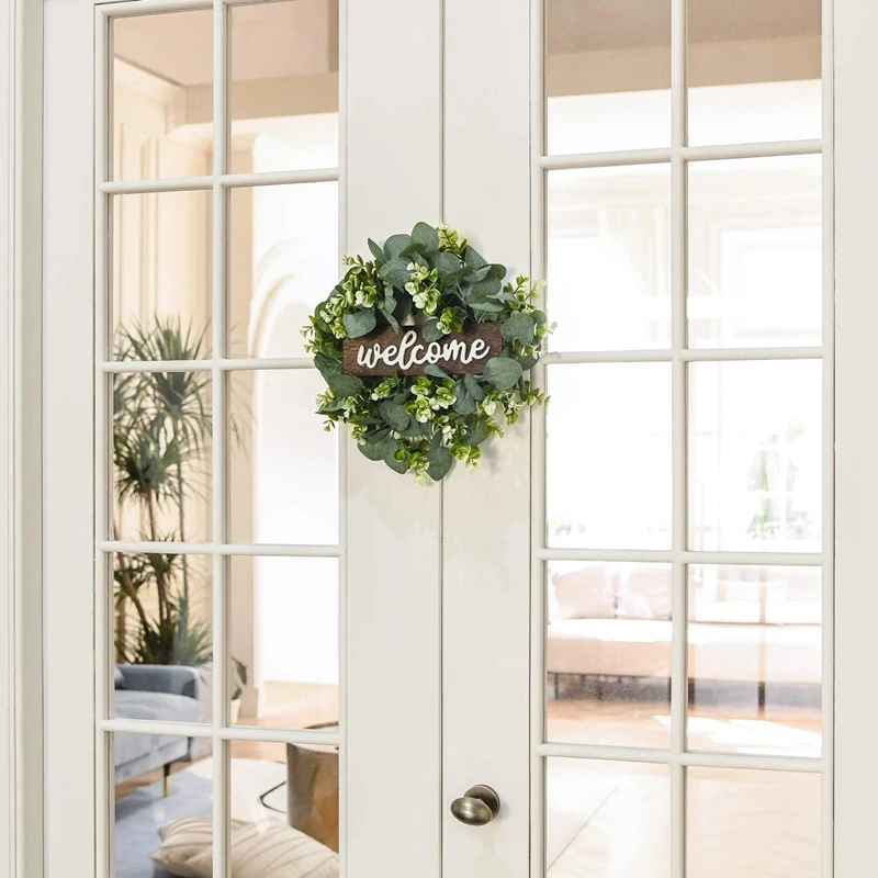 Welcome Sign with Garland Door Decoration Wooden Hanging Sign with Artificial Eucalyptus Farmhouse Porch Decoration
Welcome Sign with Garland Door Decoration Wooden Hanging Sign with Artificial Eucalyptus Farmhouse Porch Decoration