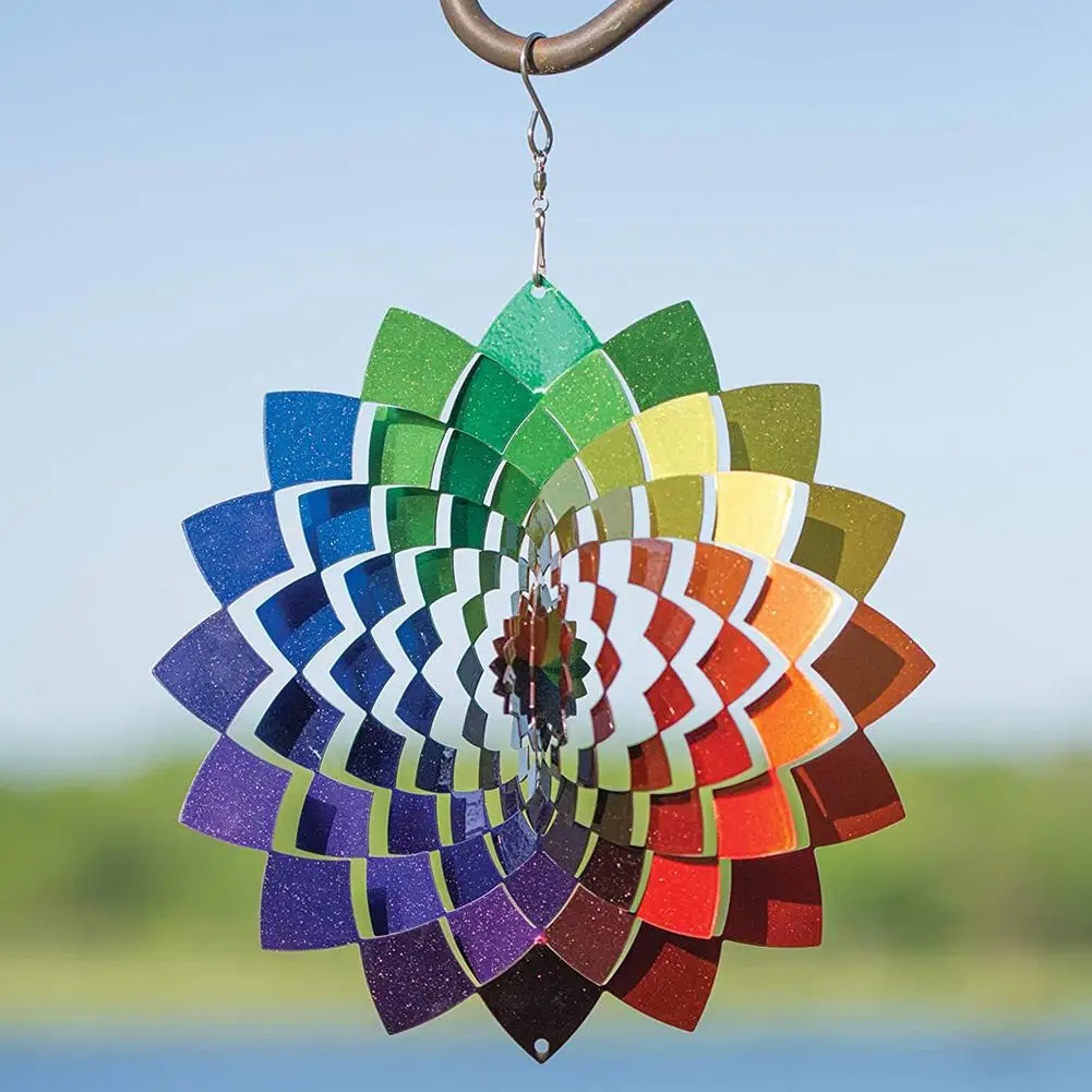 New Top Sale 3D Rotating Wind Chimes Stainless Steel Wind Spinner Garden Geometric Flower Wind Catcher Yard Decoration
New Top Sale 3D Rotating Wind Chimes Stainless Steel Wind Spinner Garden Geometric Flower Wind Catcher Yard Decoration