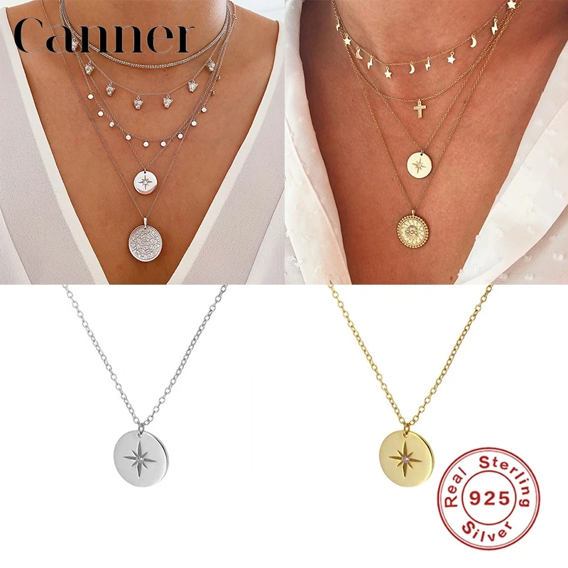 Canner 925 Sterling Silver Pendant Necklace Anise Star Inlaid Zircon Choker Necklace For Women Fine Jewelry Collier collares W4
Canner 925 Sterling Silver Pendant Necklace Anise Star Inlaid Zircon Choker Necklace For Women Fine Jewelry Collier collares W4