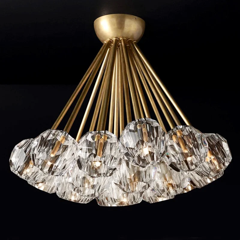 Luxury LED Copper Chandelier Postmodern Living room Decor Crystal ball Fixture Nordic Restaurant Lighting Bedroom hanging lamp
Luxury LED Copper Chandelier Postmodern Living room Decor Crystal ball Fixture Nordic Restaurant Lighting Bedroom hanging lamp