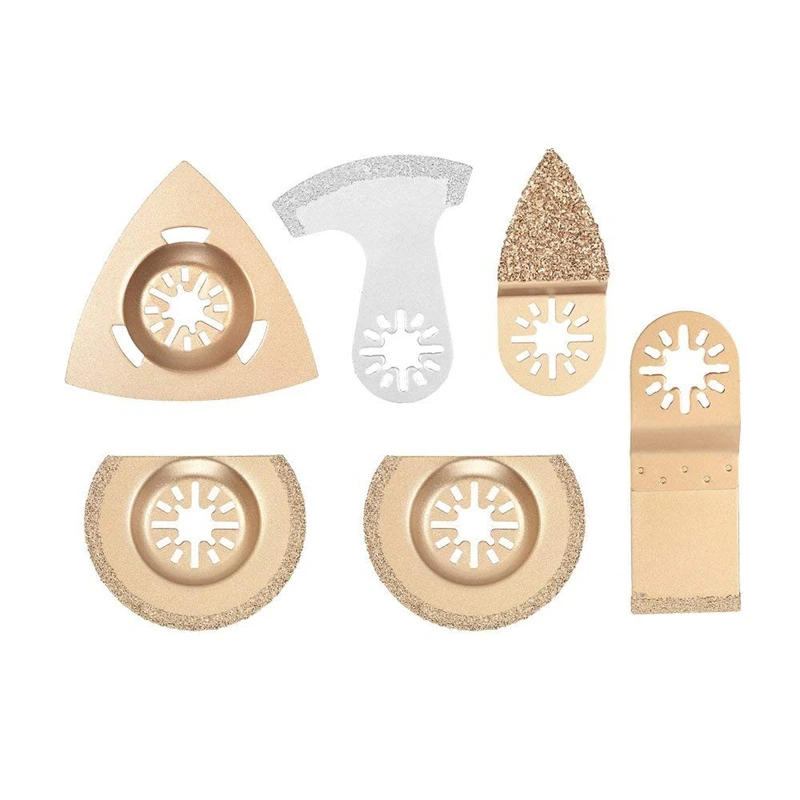 JFBL Hot 6 PCS Semicircle Metal Saw Blades Alloy Emery, Multitool Saw Blade Assortment Multifunction Tool Oscillating Tool Acces
JFBL Hot 6 PCS Semicircle Metal Saw Blades Alloy Emery, Multitool Saw Blade Assortment Multifunction Tool Oscillating Tool Acces