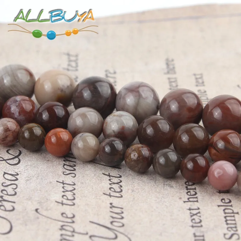 4 6 8 10 12mm Natural Round Multicolor Loose Minerals Stone Beads for Jewelry Making DIY Bracelret Accessories 6mm Perles | Украшения и