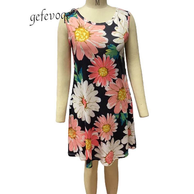 2021 Summer Women Dress Floral Print Sleeveless O-Neck Loose Beach Female Streetwear Dresses Vestidos De Mujer Casual Sundresses
2021 Summer Women Dress Floral Print Sleeveless O-Neck Loose Beach Female Streetwear Dresses Vestidos De Mujer Casual Sundresses