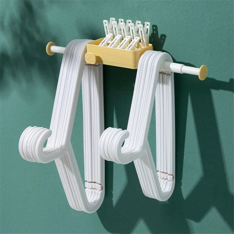 Multifunctional Retractable Hidden Clothes Hanger Storage Rack Clothes Support Clip Finishing Hanger Non Perforated Towel
Multifunctional Retractable Hidden Clothes Hanger Storage Rack Clothes Support Clip Finishing Hanger Non Perforated Towel