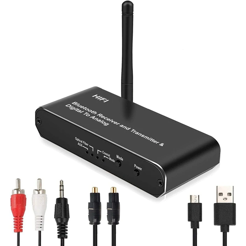 Приемник-передатчик Bluetooth 5,0, беспроводной аудиоадаптер HiFi с антенной, для ТВ/ПК/динамика/музыкального потокового стерео
Приемник-передатчик Bluetooth 5,0, беспроводной аудиоадаптер HiFi с антенной, для ТВ/ПК/динамика/музыкального потокового стерео