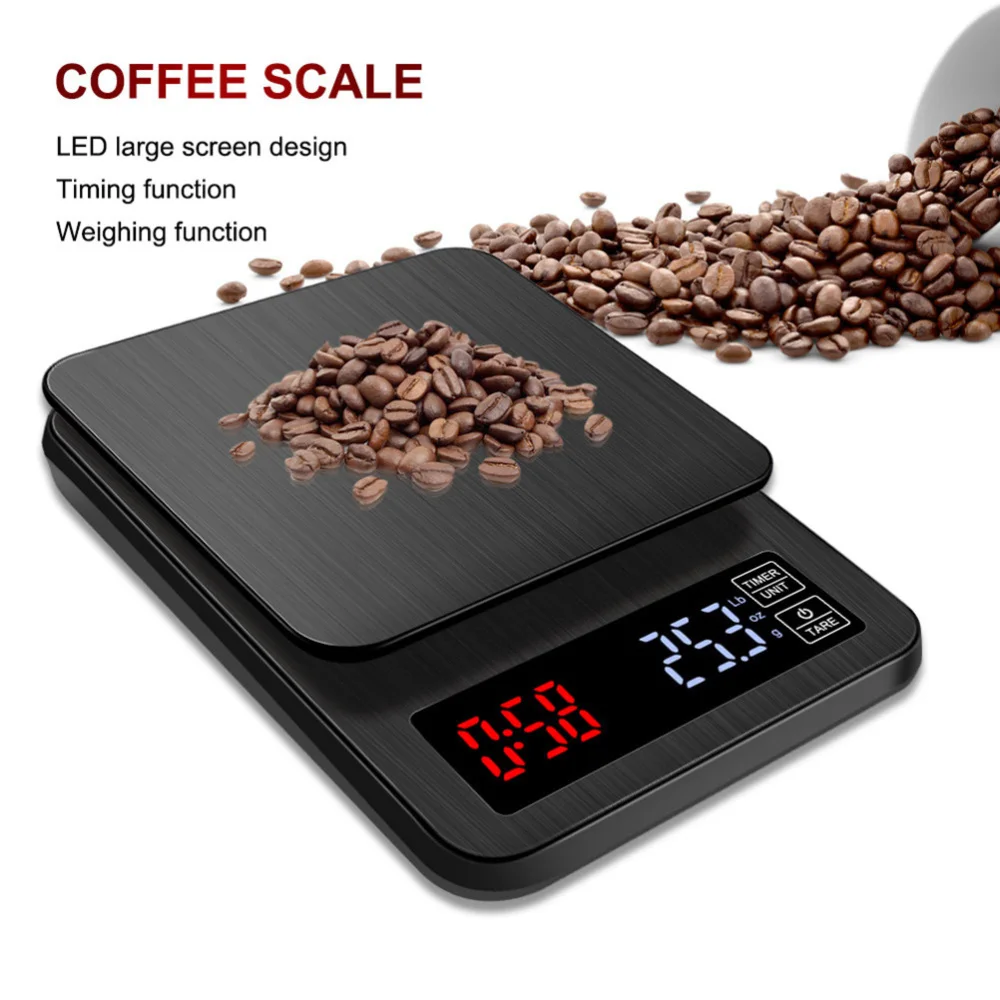 Electronic Coffee Scale with Timer Digital Kitchen Food Scale for Cooking Baking Weighing with Precision Sensors(Black/3KG/Witho
Electronic Coffee Scale with Timer Digital Kitchen Food Scale for Cooking Baking Weighing with Precision Sensors(Black/3KG/Witho