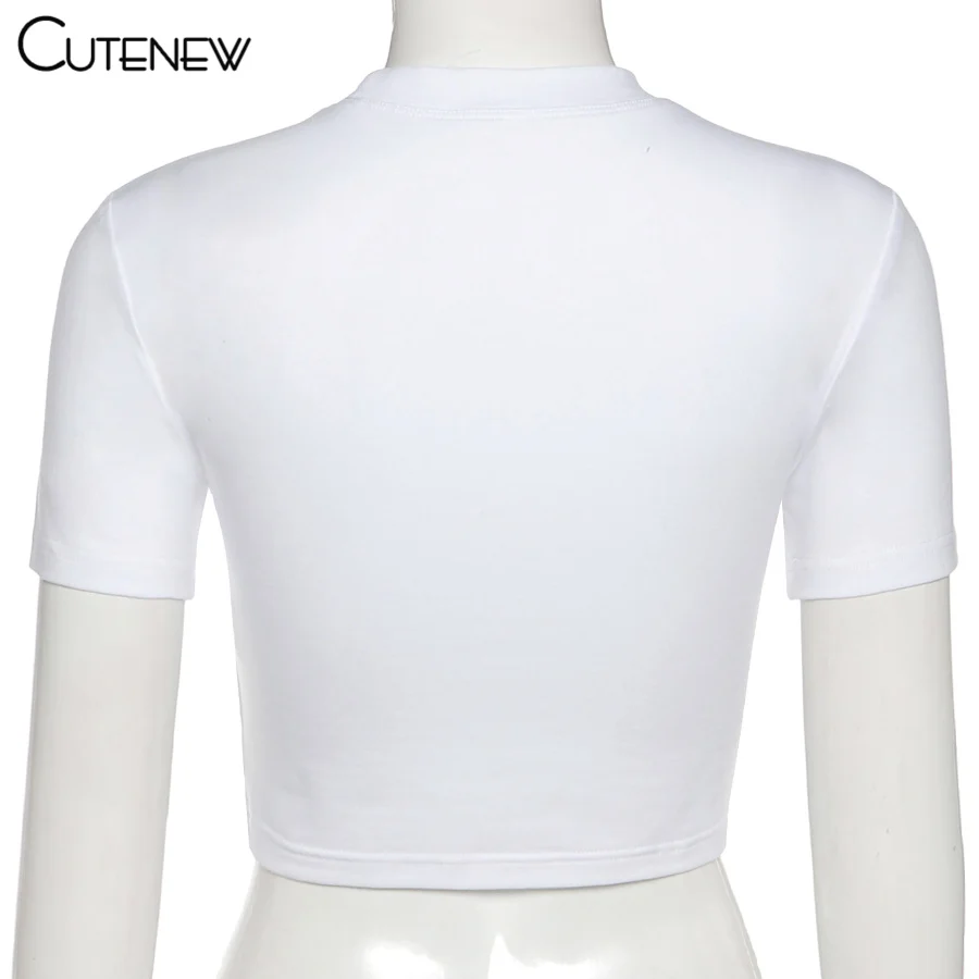Cutenew Solid Short Sleeve Print Slim Crop Women T-Shirt Summer New Casual Streetwear Wild Basic Simple Soft Cotton Tee Tops Hot
Cutenew Solid Short Sleeve Print Slim Crop Women T-Shirt Summer New Casual Streetwear Wild Basic Simple Soft Cotton Tee Tops Hot