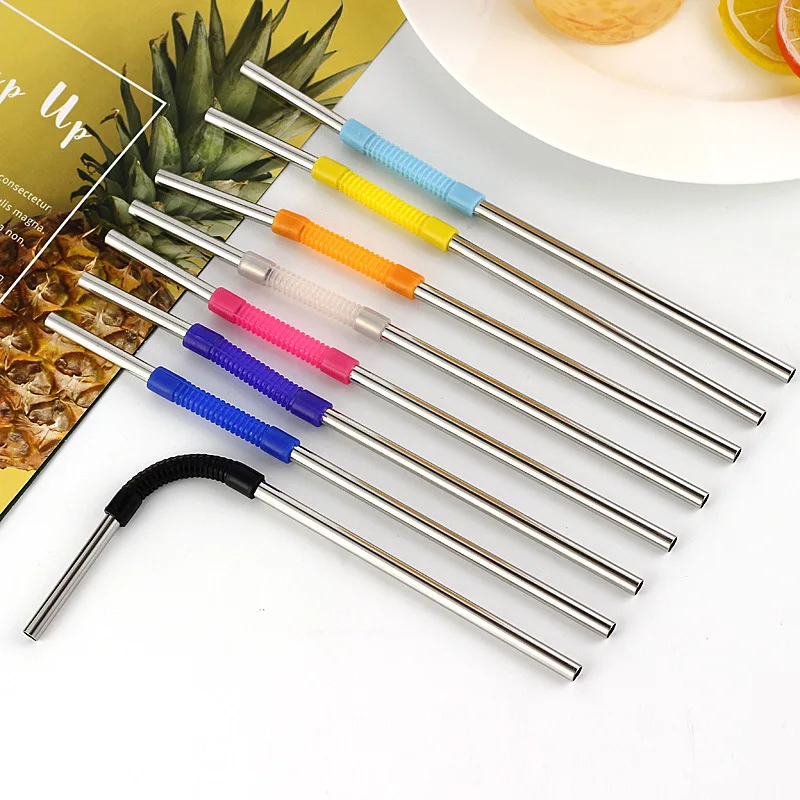 10pse 304 Stainless Steel Silicone Straw Color Three-Section Splicing Straw Creative Metal Foldable Drink Straw
10pse 304 Stainless Steel Silicone Straw Color Three-Section Splicing Straw Creative Metal Foldable Drink Straw