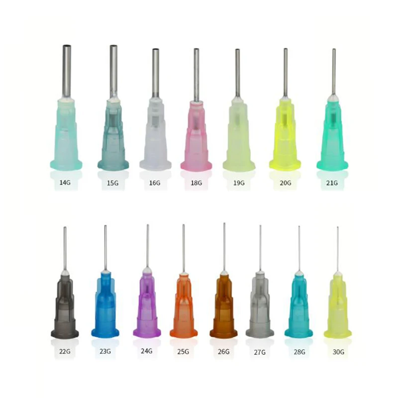 

Precision needle liquid dispenser 14G, 16G, 18G, 19G, 20G, 21G, 22G, 23G, 24G, 25G, 26G, 27G, 28G, 30Gbayonet dispensing needles