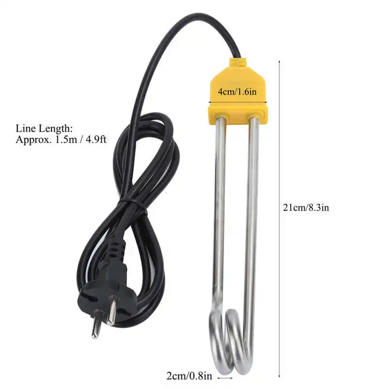 1000W Portable Immersion Heater Boiler Electric Water Heaters Stainless Steel Instant Hot Water Heating Element for Bathtub
1000W Portable Immersion Heater Boiler Electric Water Heaters Stainless Steel Instant Hot Water Heating Element for Bathtub