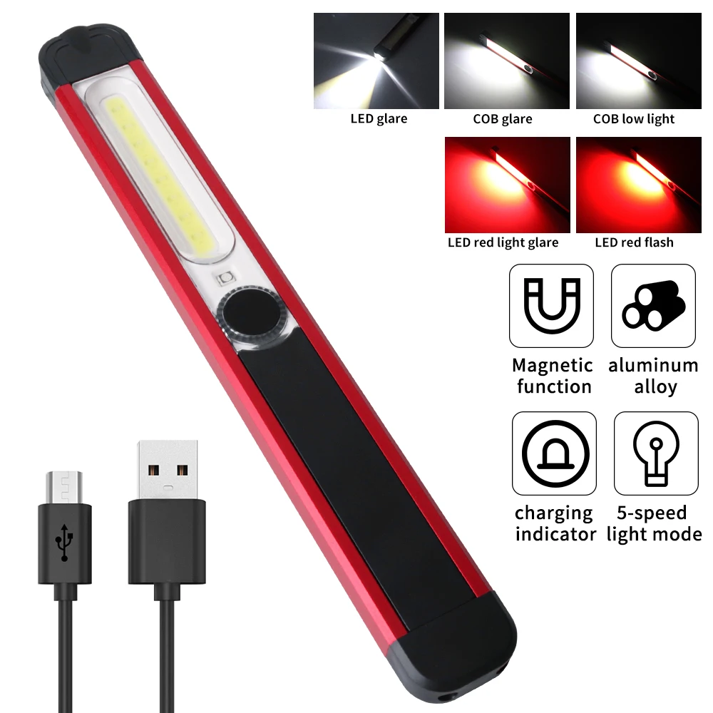 Портативный светодиодный фонарь BORUiT для кемпинга USB-зарядка охоты рыбалки