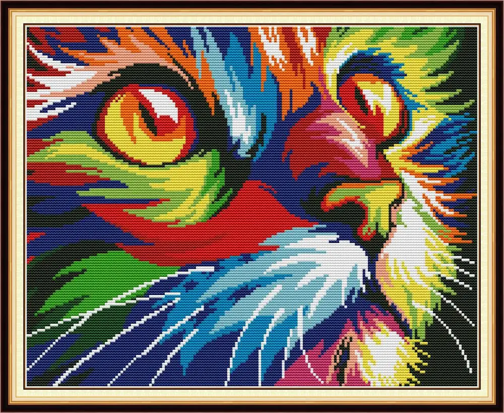 Colorful Cat Cross-stitch Patterns Counted Printed Canvas 14CT 11CT Cross Stitch Kits Embroidery DIY Handwork Needlework Sets
Colorful Cat Cross-stitch Patterns Counted Printed Canvas 14CT 11CT Cross Stitch Kits Embroidery DIY Handwork Needlework Sets