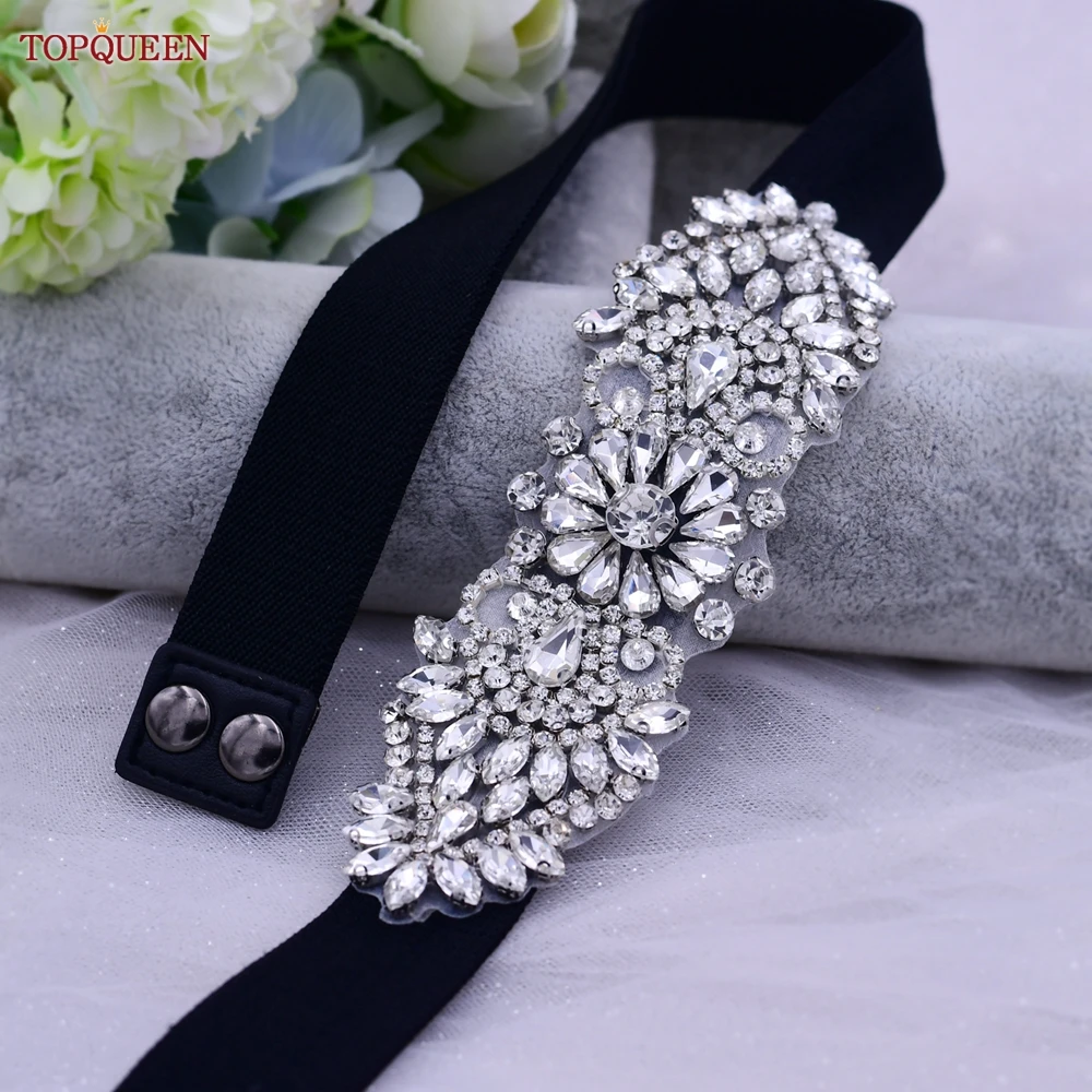 TOPQUEEN S446 Luxury Rhinestone Waist Belts Black Elastic Waistband Waist Cinch Band Dress Overcoat Clothing Accessories
TOPQUEEN S446 Luxury Rhinestone Waist Belts Black Elastic Waistband Waist Cinch Band Dress Overcoat Clothing Accessories