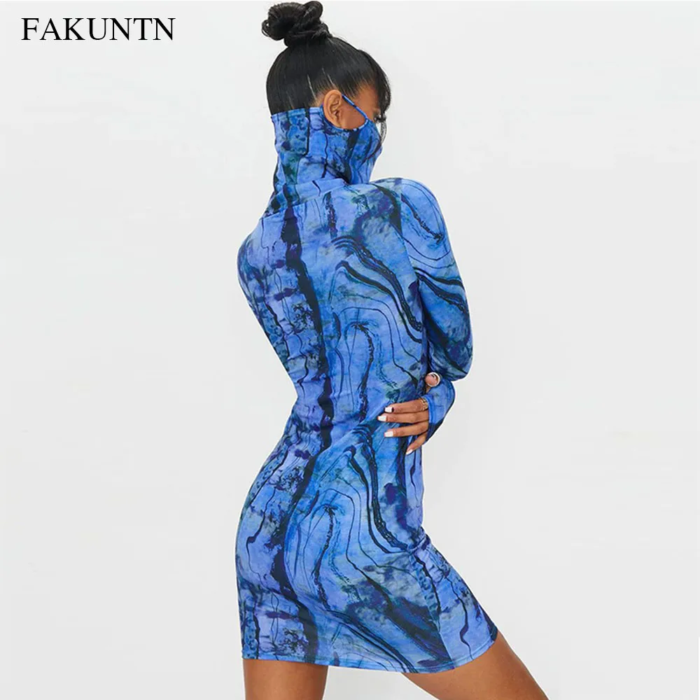 FAKUNTN Woman Turtleneck Dress With Face Mask 2020 Streetwear Slim Sexy Party Long Sleeve Female Print Dresses for Women Clothes
FAKUNTN Woman Turtleneck Dress With Face Mask 2020 Streetwear Slim Sexy Party Long Sleeve Female Print Dresses for Women Clothes