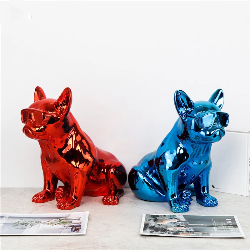 2021 New Creative Plating Bulldog Art Sculpture Animal Dog Statues Figurine Fiberglass Crafts European Home Decoration
2021 New Creative Plating Bulldog Art Sculpture Animal Dog Statues Figurine Fiberglass Crafts European Home Decoration