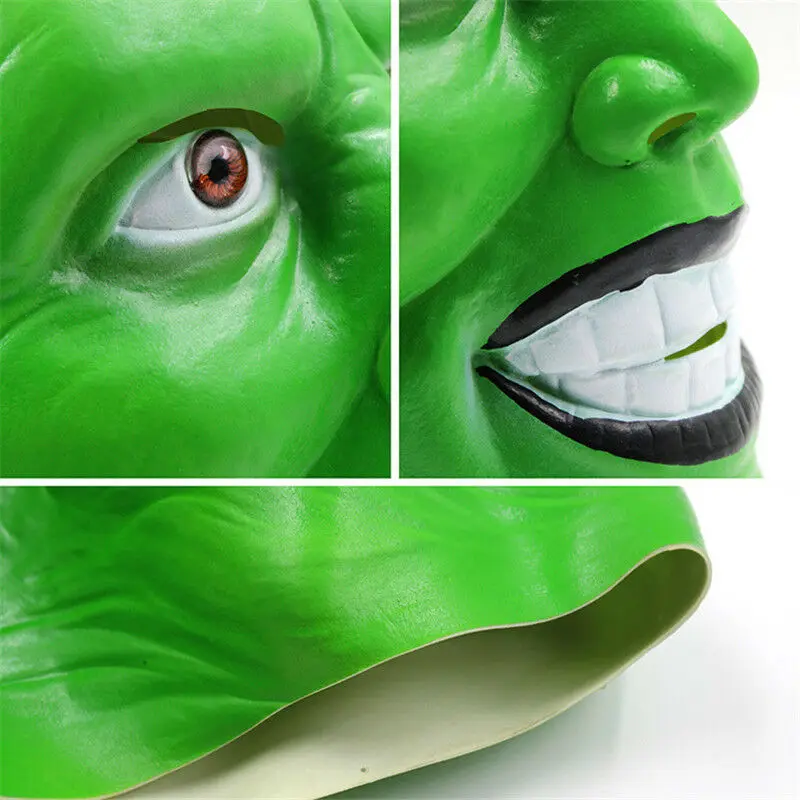 Movies The Mask Jim Carrey Halloween Cosplay Green Costume Adult Fancy Dress Face Masquerade Party | Тематическая одежда и