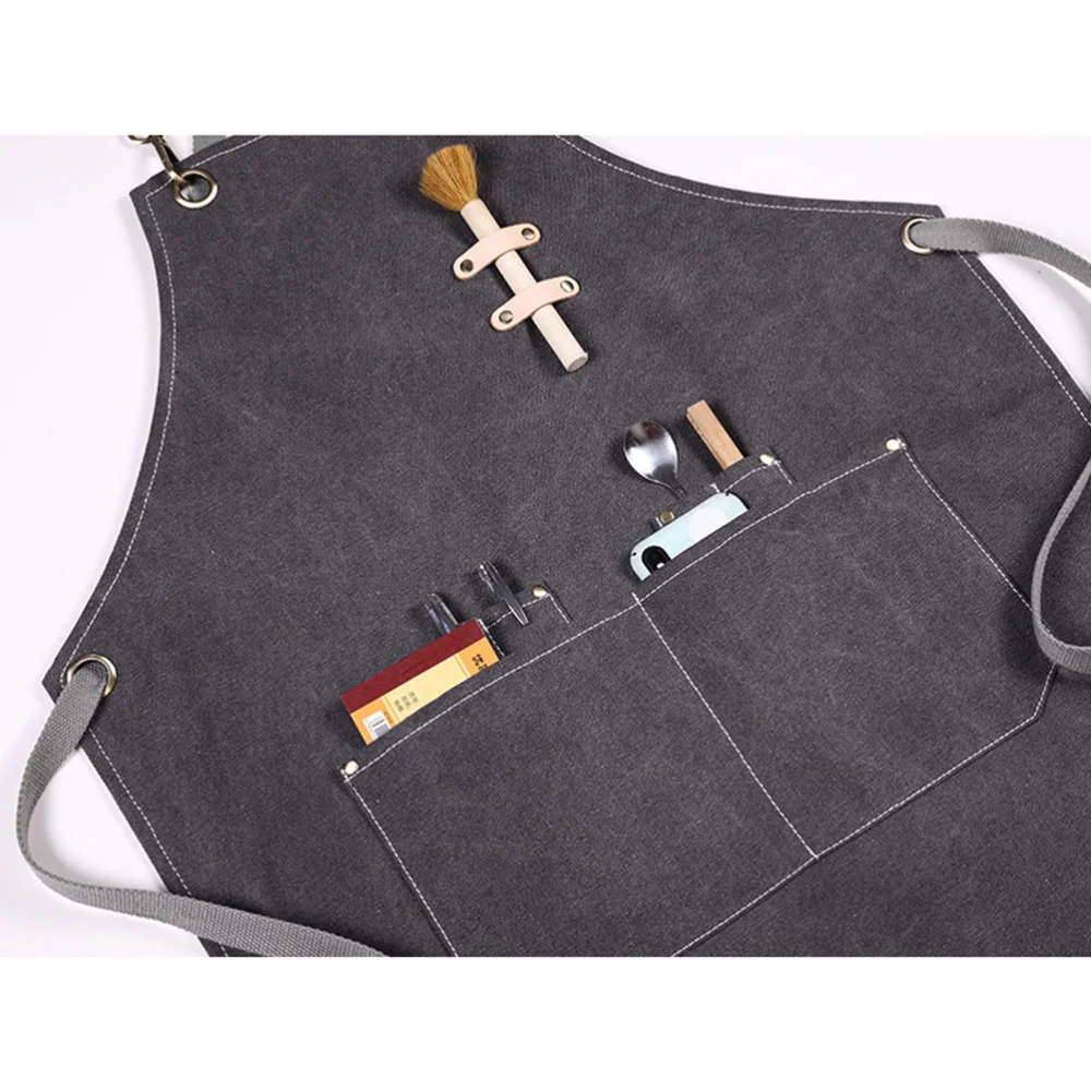 Barista Canvas Apron Halter Adjustable Serving Aprons with Pockets for Restaurant Cafe Barbecue (Black)
Barista Canvas Apron Halter Adjustable Serving Aprons with Pockets for Restaurant Cafe Barbecue (Black)