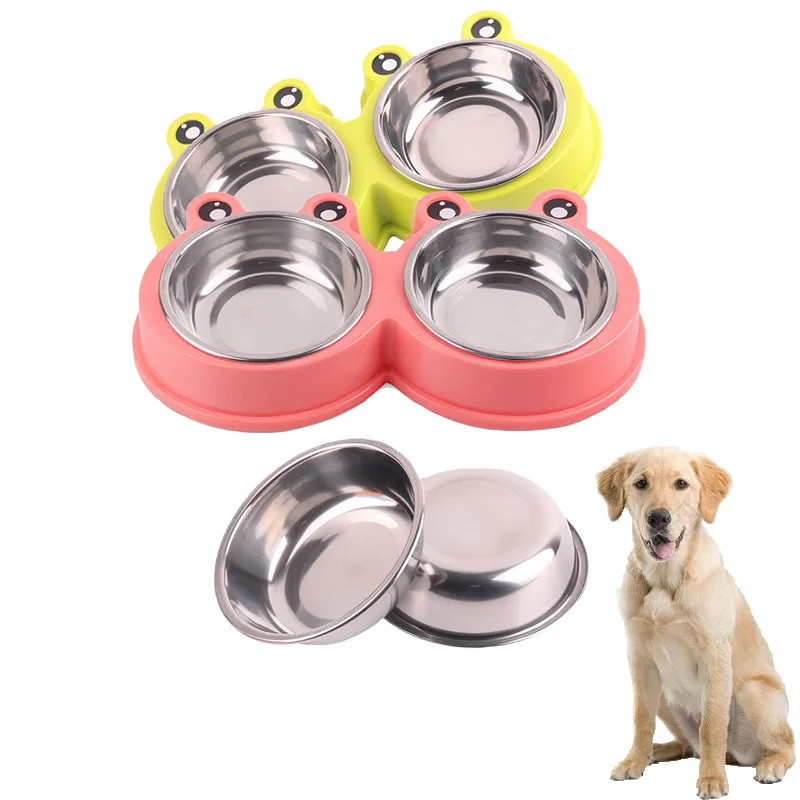 Pet Double Bowl Stainless Steel Combo Frog Shape Cat and Dog Feeder Pet Bowl Multi-color Drinking Bowl Pet Supplies Accessories
Pet Double Bowl Stainless Steel Combo Frog Shape Cat and Dog Feeder Pet Bowl Multi-color Drinking Bowl Pet Supplies Accessories