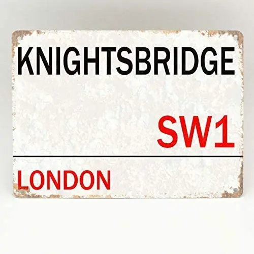JUCHen Knightsbridge London Street Road Metal Sign Aluminum Sign for Wall Plaque Poster Cafe Bar Pub Gift 8 X 12 INCH
JUCHen Knightsbridge London Street Road Metal Sign Aluminum Sign for Wall Plaque Poster Cafe Bar Pub Gift 8 X 12 INCH