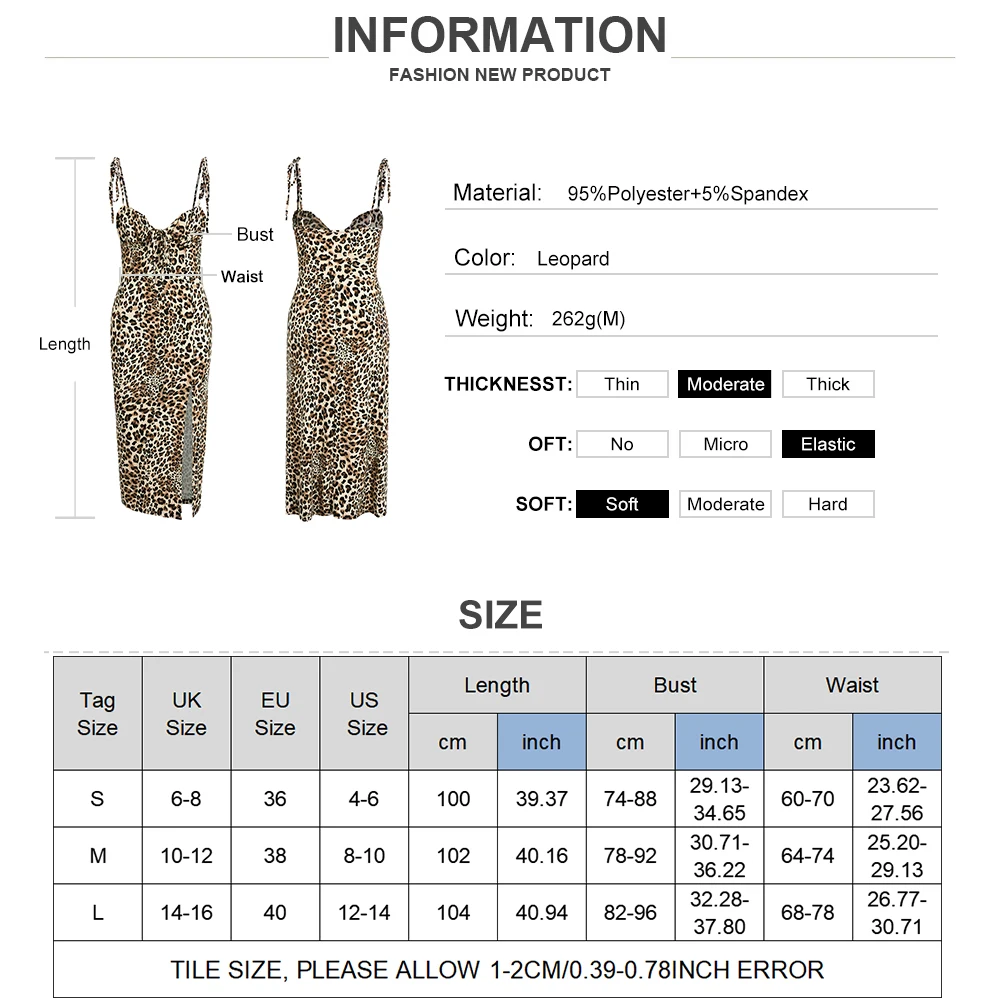 Sexy Ladies Sleeveless Sling Leopard Dresses Women Casual Summer Fashion Holiday Party Paghetti Strap Ankle-length Sundress D30
Sexy Ladies Sleeveless Sling Leopard Dresses Women Casual Summer Fashion Holiday Party Paghetti Strap Ankle-length Sundress D30