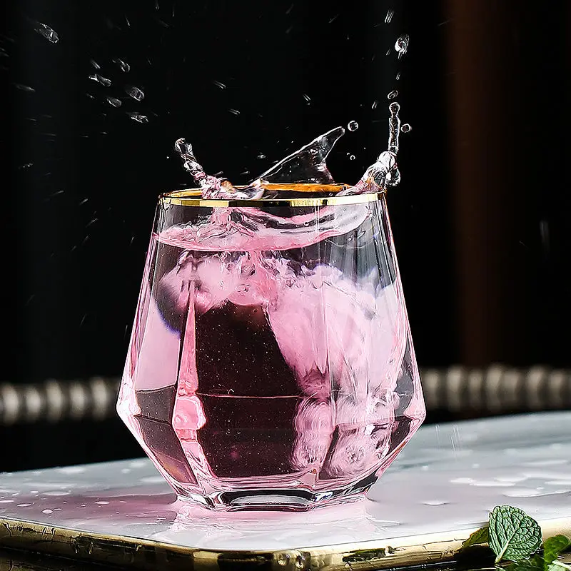 1pc Creative Crystal Diamond Cup Gold Painted Six Edged Glass Household Juice Milk Glass Cup
1pc Creative Crystal Diamond Cup Gold Painted Six Edged Glass Household Juice Milk Glass Cup
