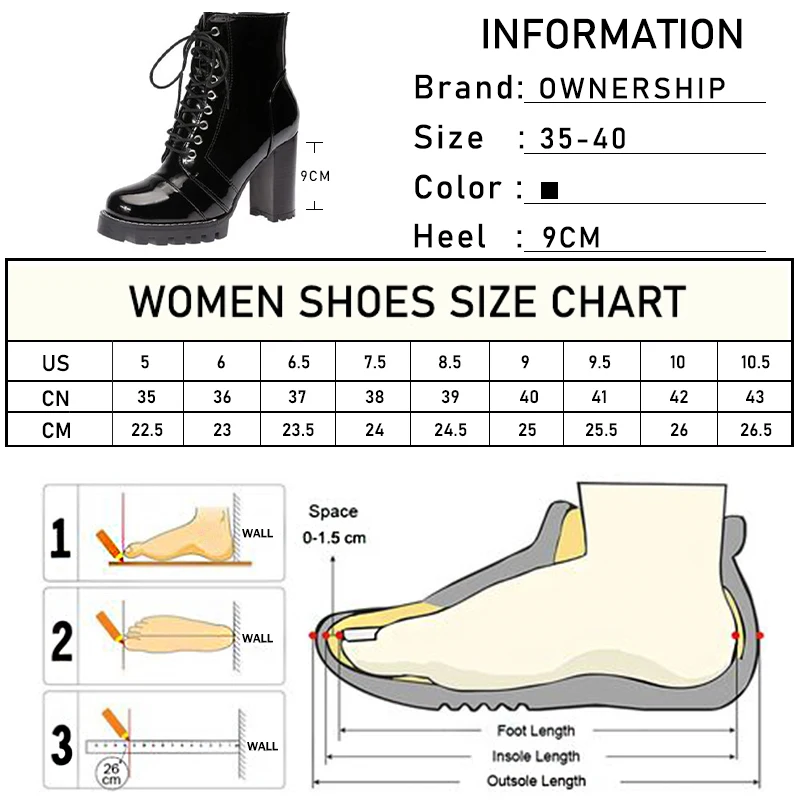 Women Patent Leather Ankle Boots Autumn Winter Women's Lace Up Boots Female Platform Super High Heels Ladies Round Toe Shoes 
Women Patent Leather Ankle Boots Autumn Winter Women's Lace Up Boots Female Platform Super High Heels Ladies Round Toe Shoes