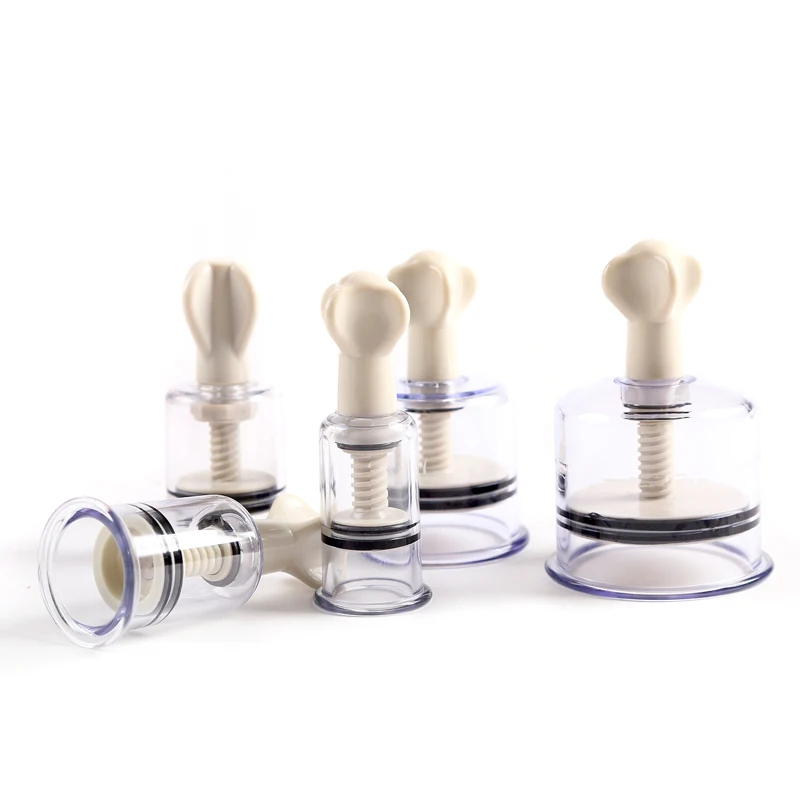 

5 Sizes High Quality Vacuum Cans Rotating Handle Vacuum Body Massage Acupuncture Vacuum Cupping Cups Nipple Enlarger Health Care