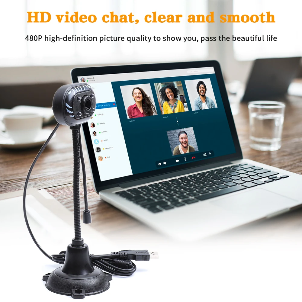 USB 2.0 Webcam HD PC Camera 640X480P Video Record Webcam Web Camera with Microphone for Computer Laptop Skype MSN Auto Focus
USB 2.0 Webcam HD PC Camera 640X480P Video Record Webcam Web Camera with Microphone for Computer Laptop Skype MSN Auto Focus