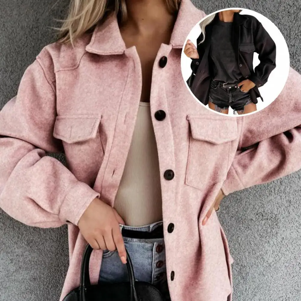 Thick Great Long Sleeve Belt Autumn Coat Turn-down Collar Women Jacket Single-breasted for Work
Thick Great Long Sleeve Belt Autumn Coat Turn-down Collar Women Jacket Single-breasted for Work