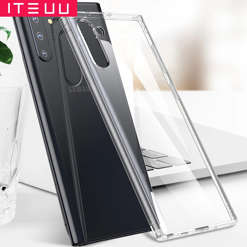 Ультратонкий Прозрачный чехол ITEUU из ТПУ для Samsung Galaxy Note 10 Plus 9 8 мягкая гибкая