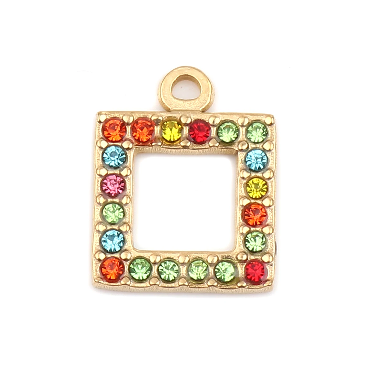 New Fashion 304 Stainless Steel Charms Square For Jewelry Making DIY Gold Color Rhinestone 16mm x 13mm, 2 PCs
New Fashion 304 Stainless Steel Charms Square For Jewelry Making DIY Gold Color Rhinestone 16mm x 13mm, 2 PCs