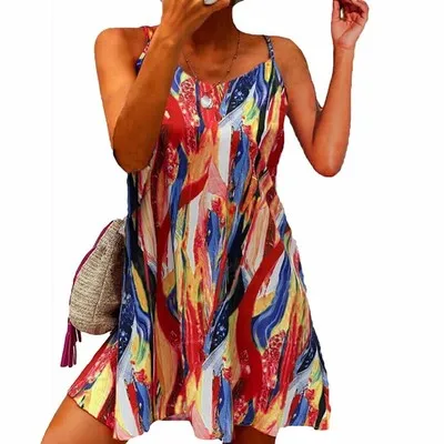 Women's A-line O Neck Sexy Loose Color Block Printed Sling Harajuku Dress Ladies Pullover Sleeveless Plus Size S-3XL Mini Dress
Women's A-line O Neck Sexy Loose Color Block Printed Sling Harajuku Dress Ladies Pullover Sleeveless Plus Size S-3XL Mini Dress