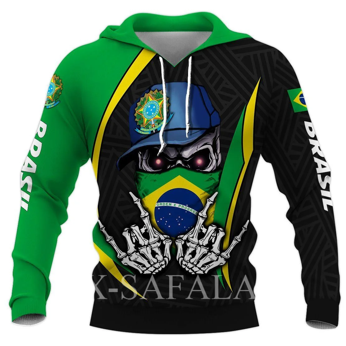 Brazil Country Map Flag Skull 3D Printed Hoodie Man Female Zipper Pullover Sweatshirt Hooded Jersey Streetwear Tracksuits-16
Brazil Country Map Flag Skull 3D Printed Hoodie Man Female Zipper Pullover Sweatshirt Hooded Jersey Streetwear Tracksuits-16