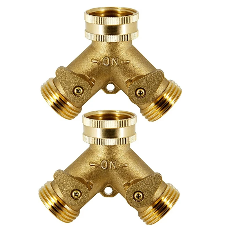 2Pcs American Garden Two-Way Ball Valve Brass Hose Splitter 3/4 Threaded Garden Ball Valve Y-Type Water Separator
2Pcs American Garden Two-Way Ball Valve Brass Hose Splitter 3/4 Threaded Garden Ball Valve Y-Type Water Separator
