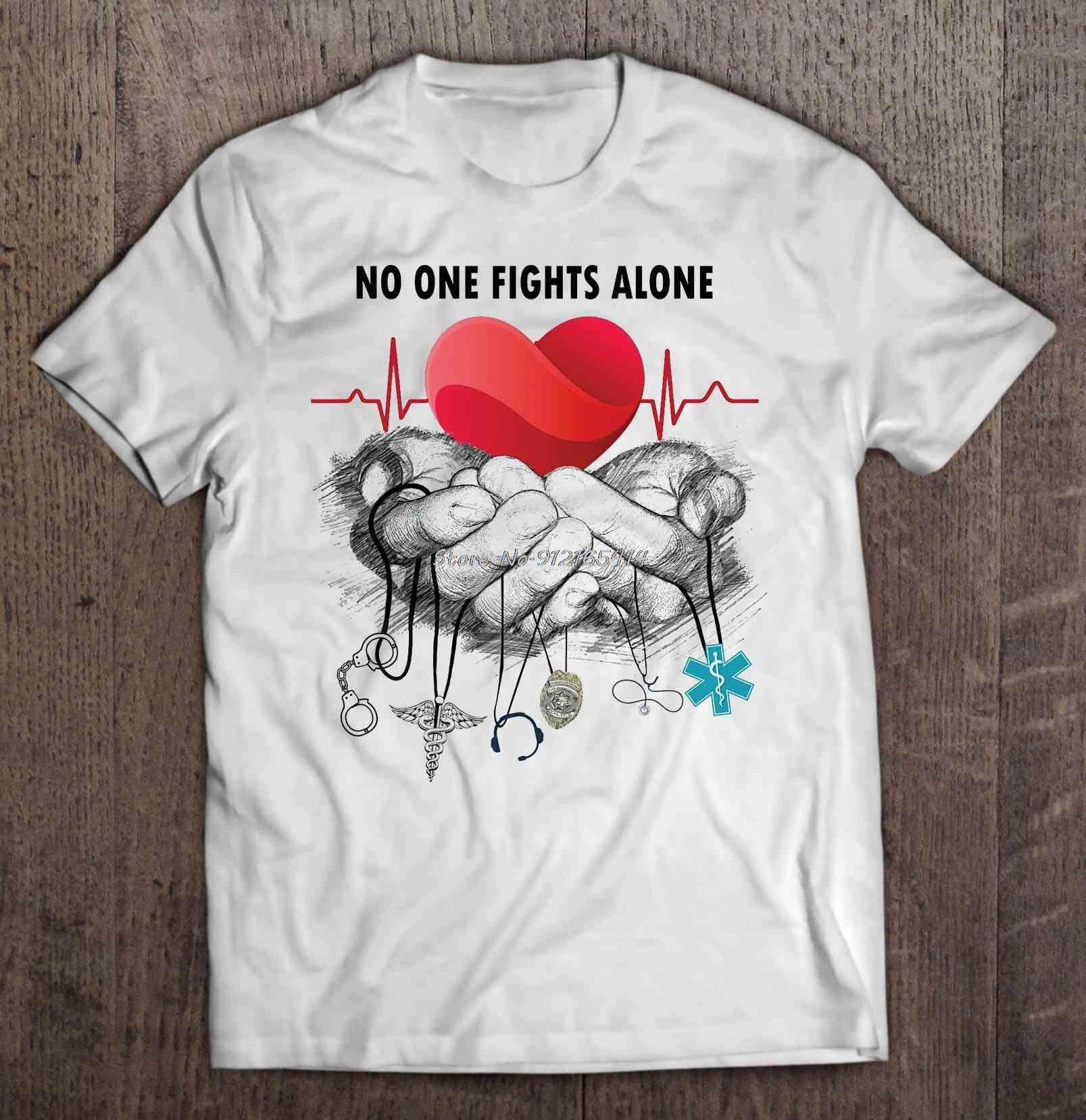 Men T Shirt No One Fights Alone Corrections Medical Dispatch Police Nurse EMT In Drawing Hands Version Women t-shirt
Men T Shirt No One Fights Alone Corrections Medical Dispatch Police Nurse EMT In Drawing Hands Version Women t-shirt
