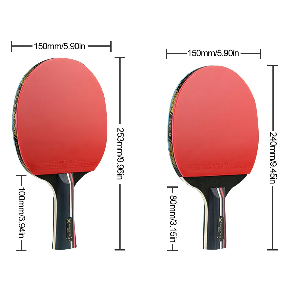 Table Tennis Paddle Rubber Ping Pong Racket 2-Player Set with 1Pair of Rackets 3 Balls
Table Tennis Paddle Rubber Ping Pong Racket 2-Player Set with 1Pair of Rackets 3 Balls