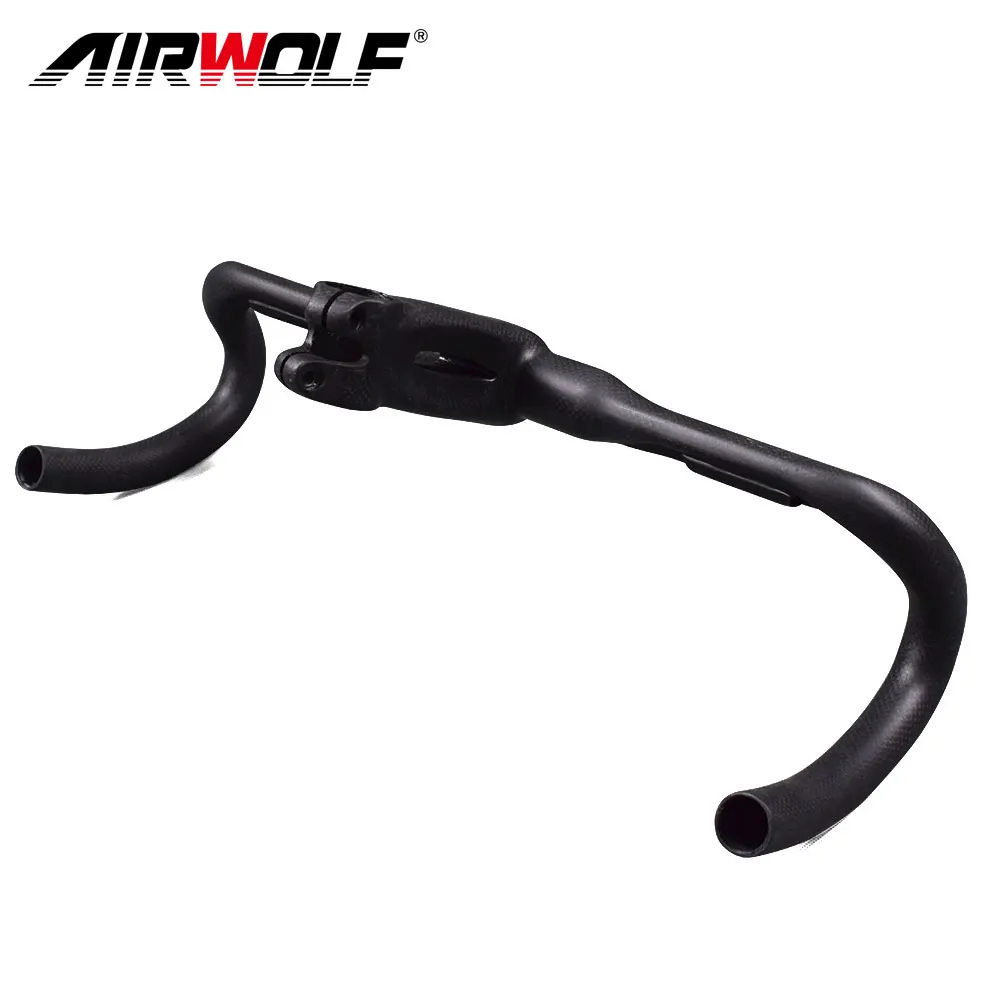 AIRWOLF Carbon Road Handlebar China Factory Sales Road Bike Handlebar Manillar Bicicleta Carbon Integrated Handlebar With Stem
AIRWOLF Carbon Road Handlebar China Factory Sales Road Bike Handlebar Manillar Bicicleta Carbon Integrated Handlebar With Stem